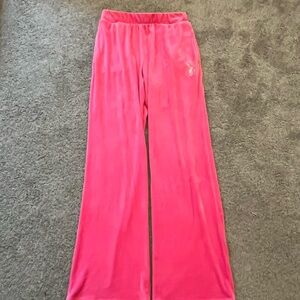 PLAYBOY Hot Pink Wide-Leg Lounge Pants | Y2K | Size XL